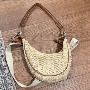 Zara Tan and Cream Crossbody Bag